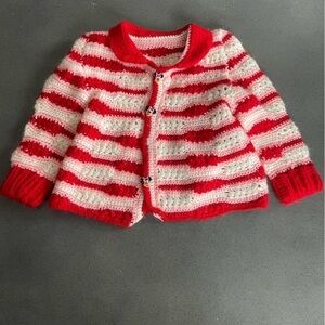 Vintage hand knit Minnie Mouse buttons cardigan